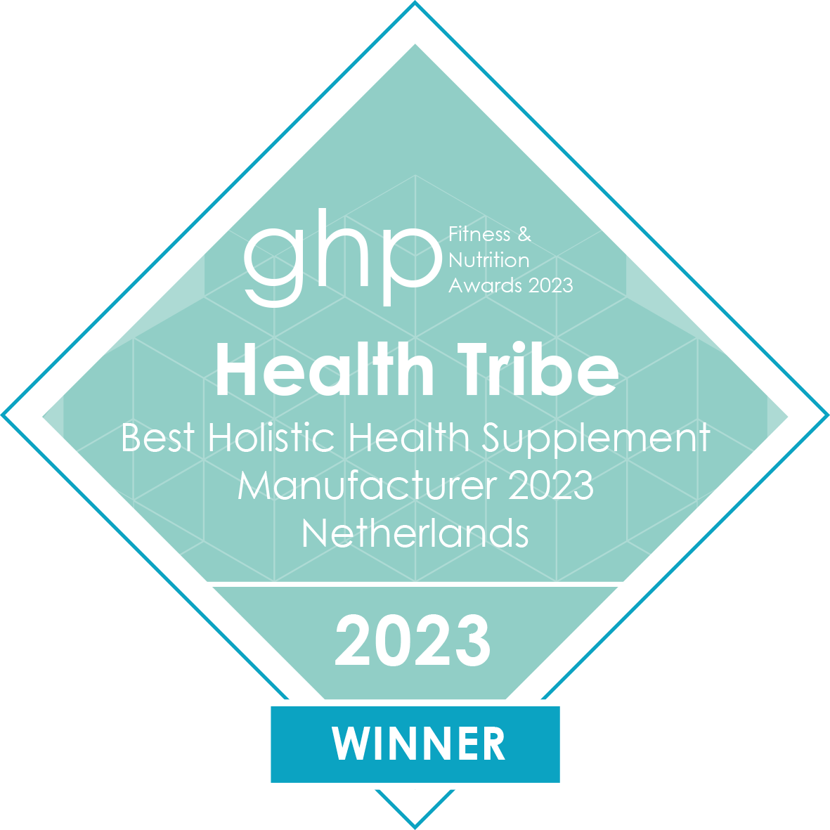 Health Tribe Best Holistic Health Supplement Manufacturer 2023 award