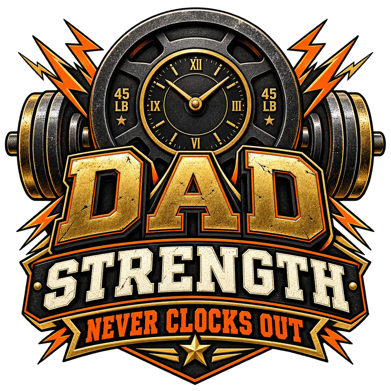 Dad Strength Health Tribe merchandise design