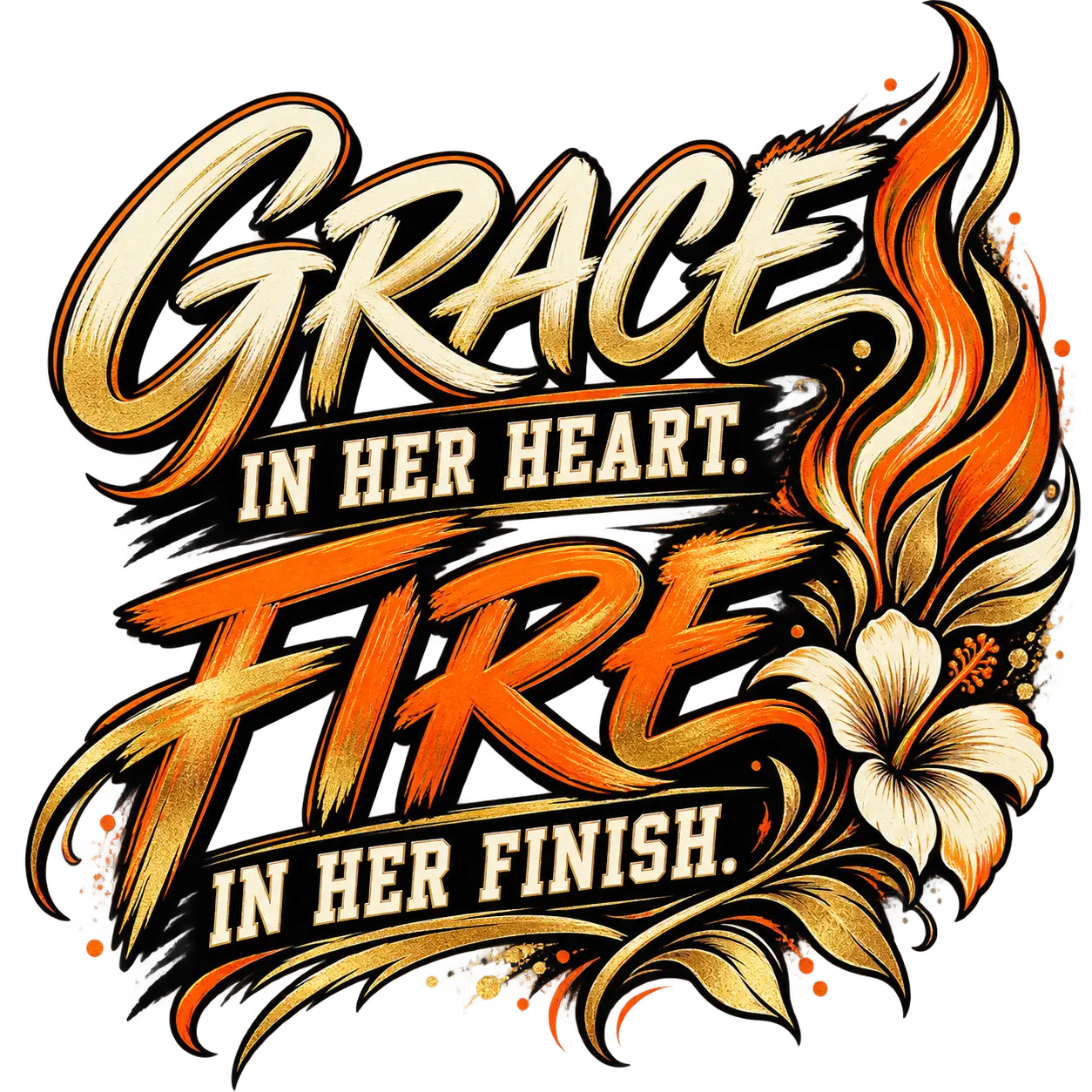 Grace in Her Heart Health Tribe merchandise design
