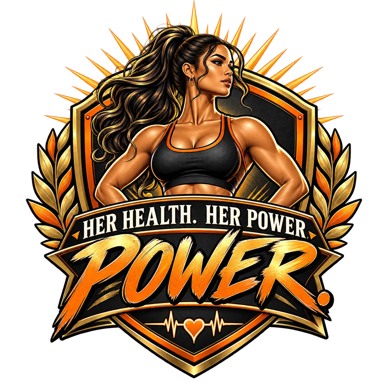 Her Health. Her Power. Health Tribe merchandise design