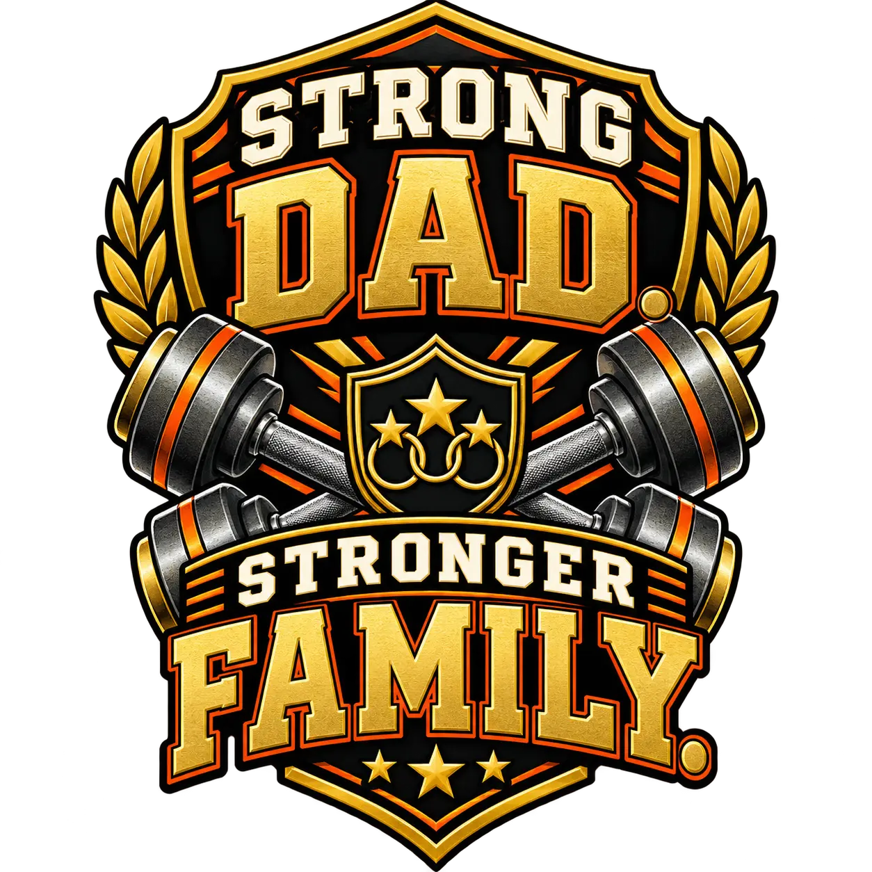 Strong Dad. Stronger Family. Health Tribe merchandise design