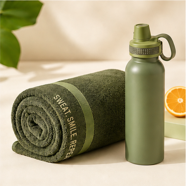 Training towels with Sweat. Smile. Repeat.