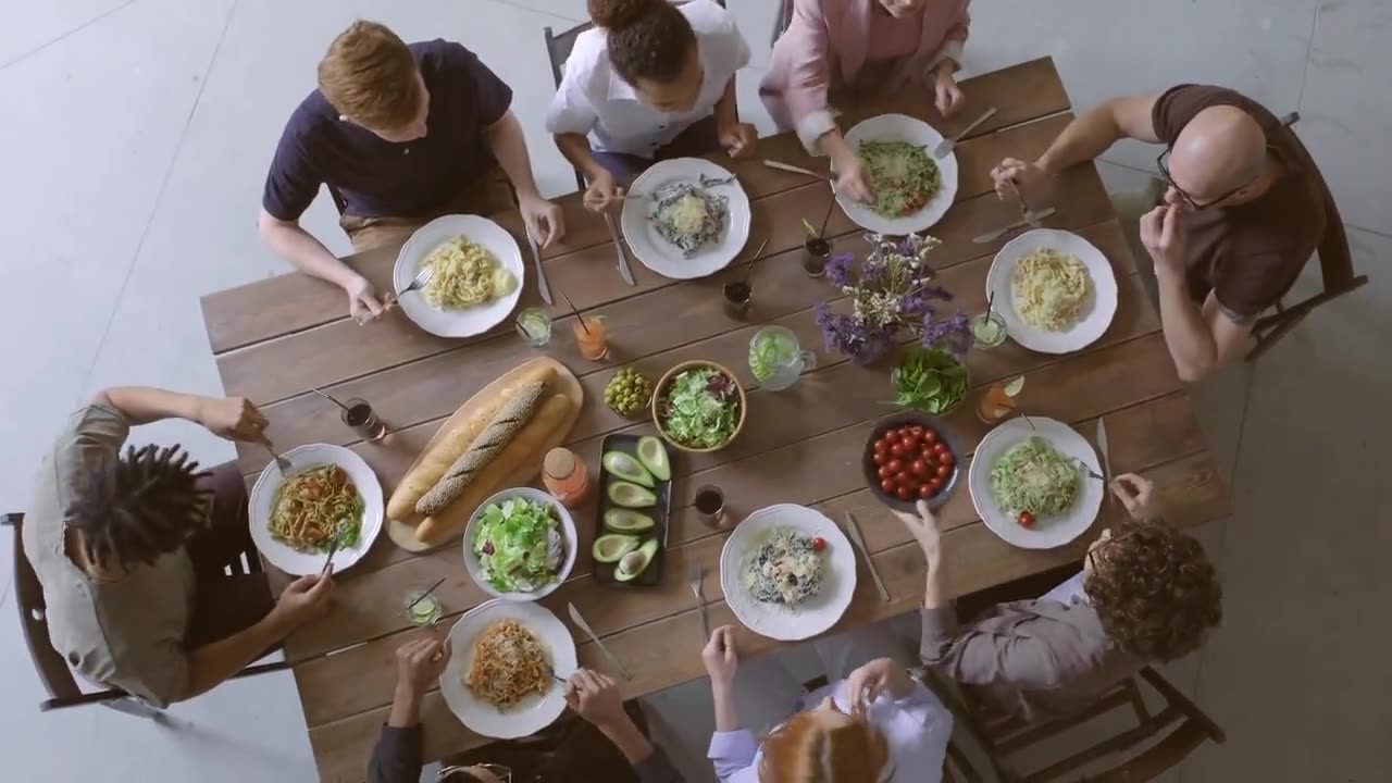 A diverse group of friends enjoying healthy living together