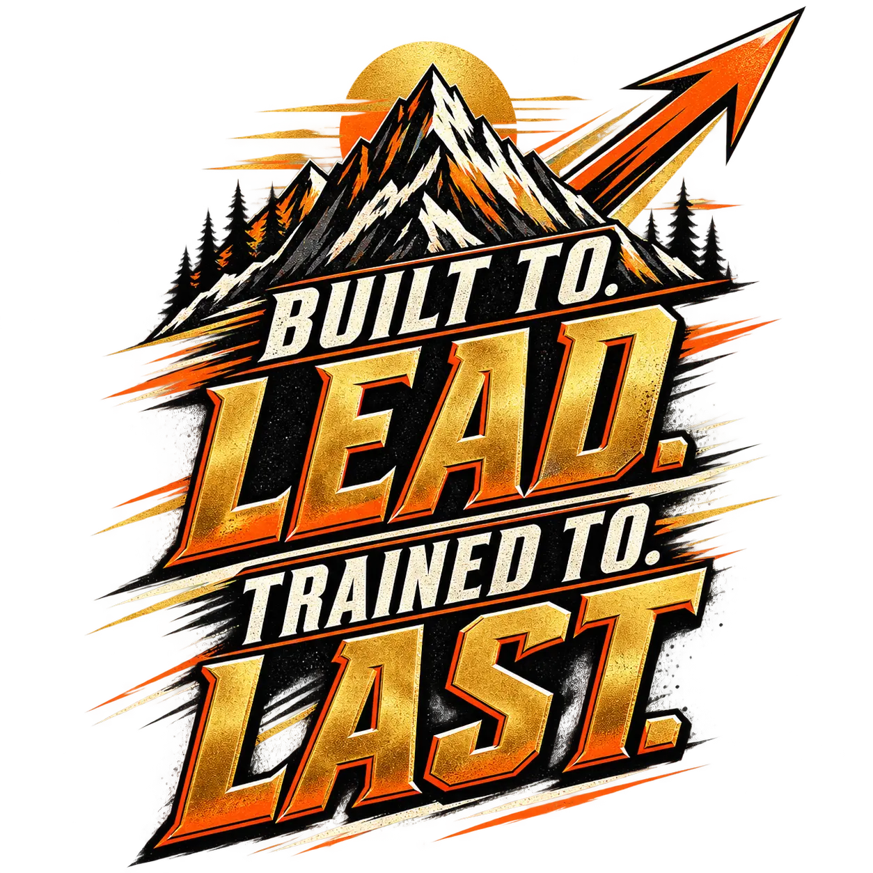 Built to Lead. Trained to Last. Health Tribe merchandise design