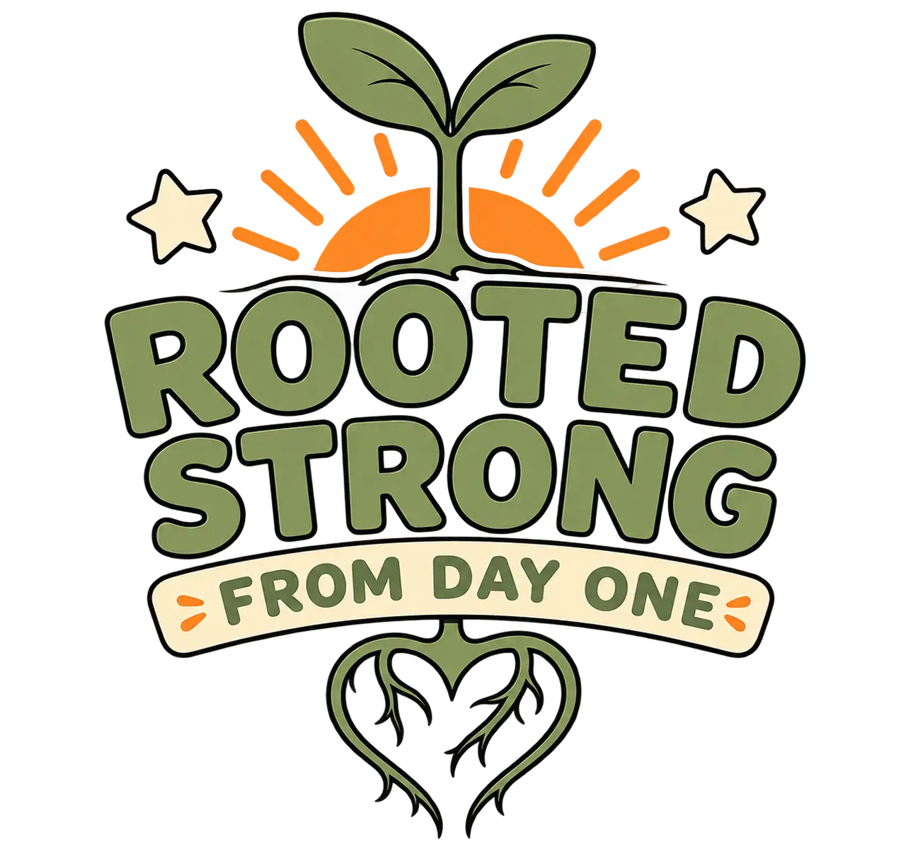Rooted Strong Health Tribe merchandise design