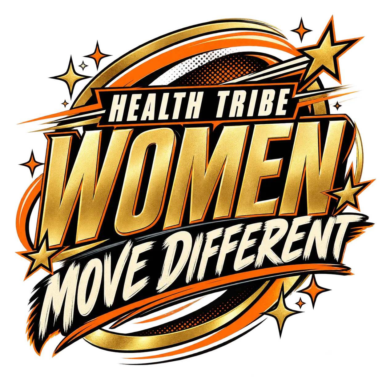 Women Move Different Health Tribe merchandise design