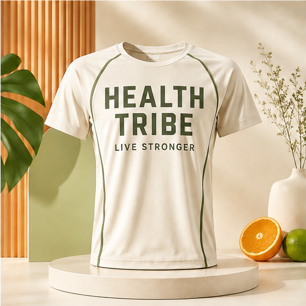 Workout shirts with Health Tribe · Live Stronger